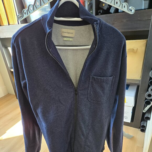EUC Oliver Spencer mens Organic cotton Track Jacket size L - Picture 1 of 16
